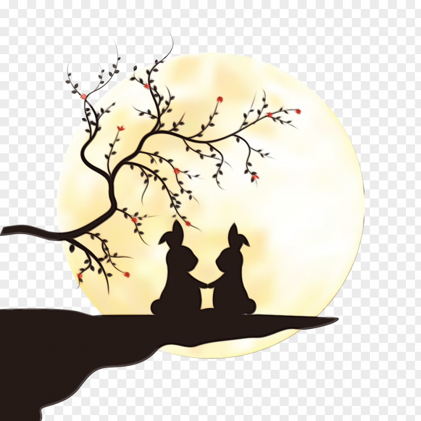 Cherry Blossom Flower Tree Branch Silhouette PNG