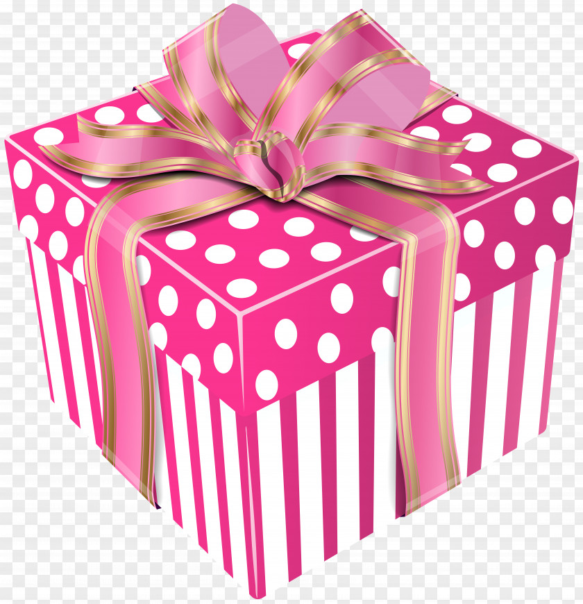 Cute Pink Gift Box Transparent Clip Art Image PNG