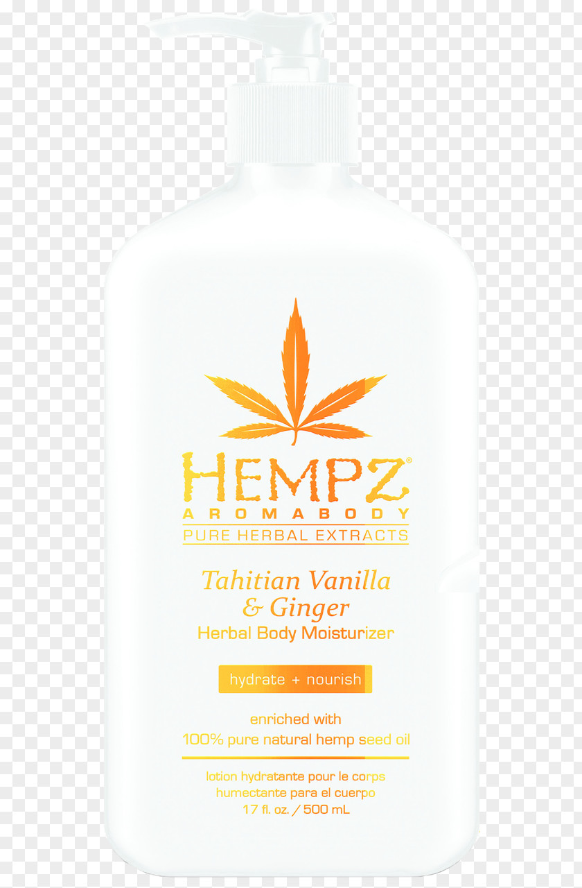 Ginger Oil Lotion Hempz Original Herbal Body Moisturizer Sunscreen Cream PNG