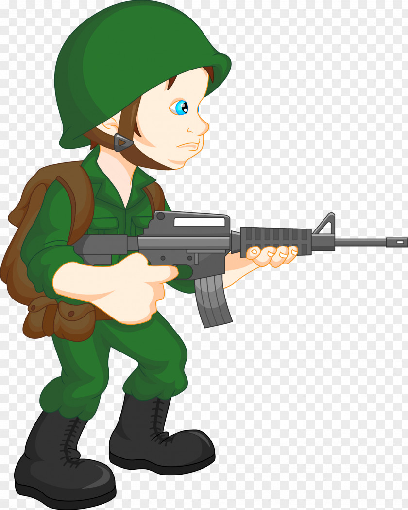 Vector Cute Cartoon Villain Soldier Military Material Army Clip Art PNG