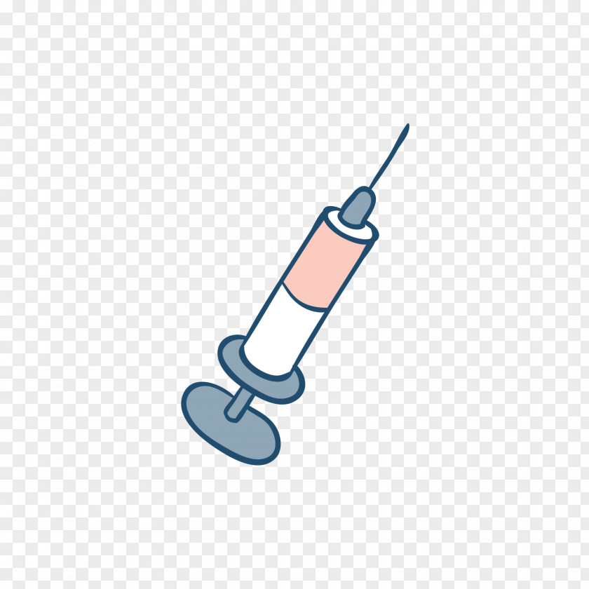 Blue Needle Tube Medicine Syringe PNG