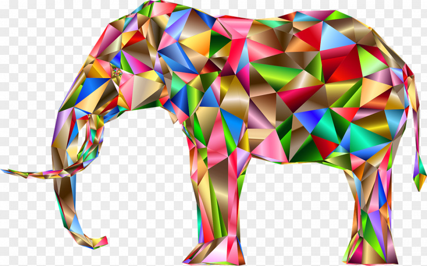 Geometric Abstraction Elephant Abstract Art Pachydermata Three-dimensional Space PNG