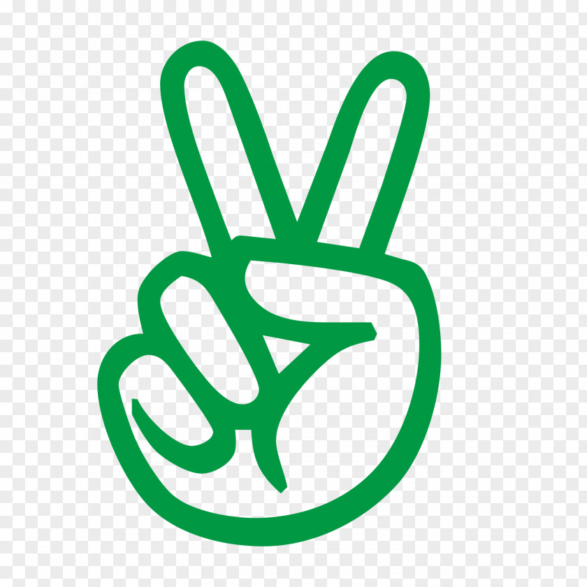 Green Yes Gesture Vector Material Peace Symbols Hand V Sign PNG