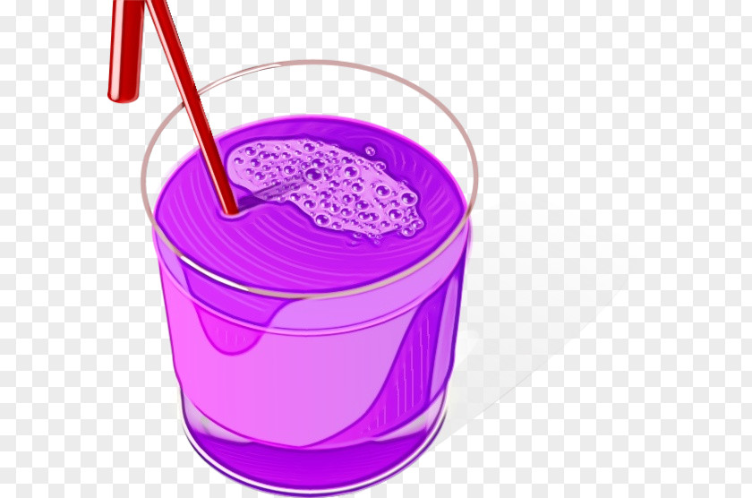 Liquid Drinking Straw Watercolor PNG