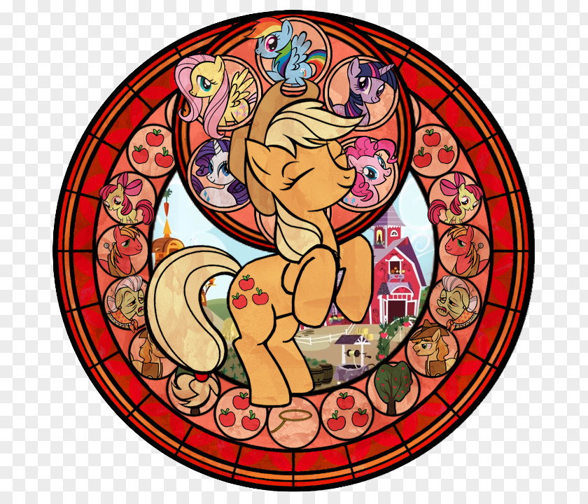 Window Stained Glass Applejack PNG