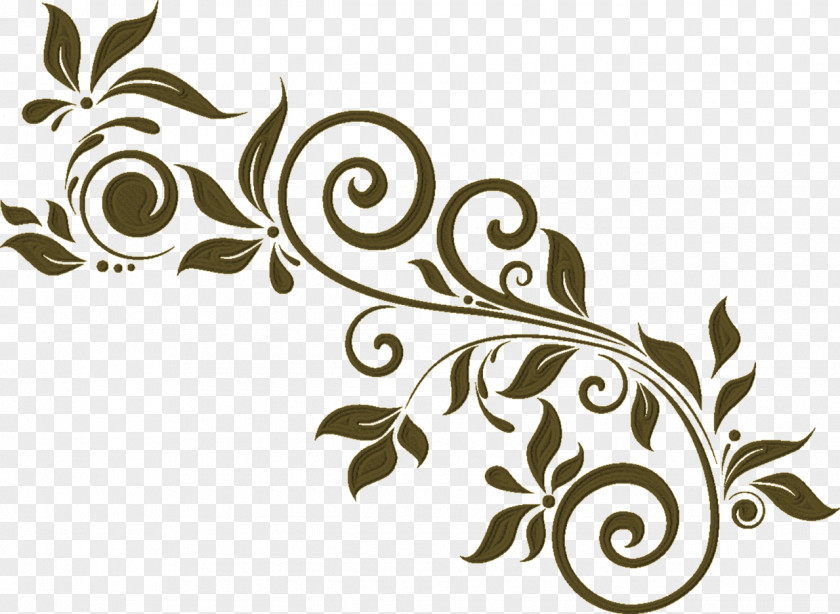 Blackandwhite Floral Design Wedding Background PNG