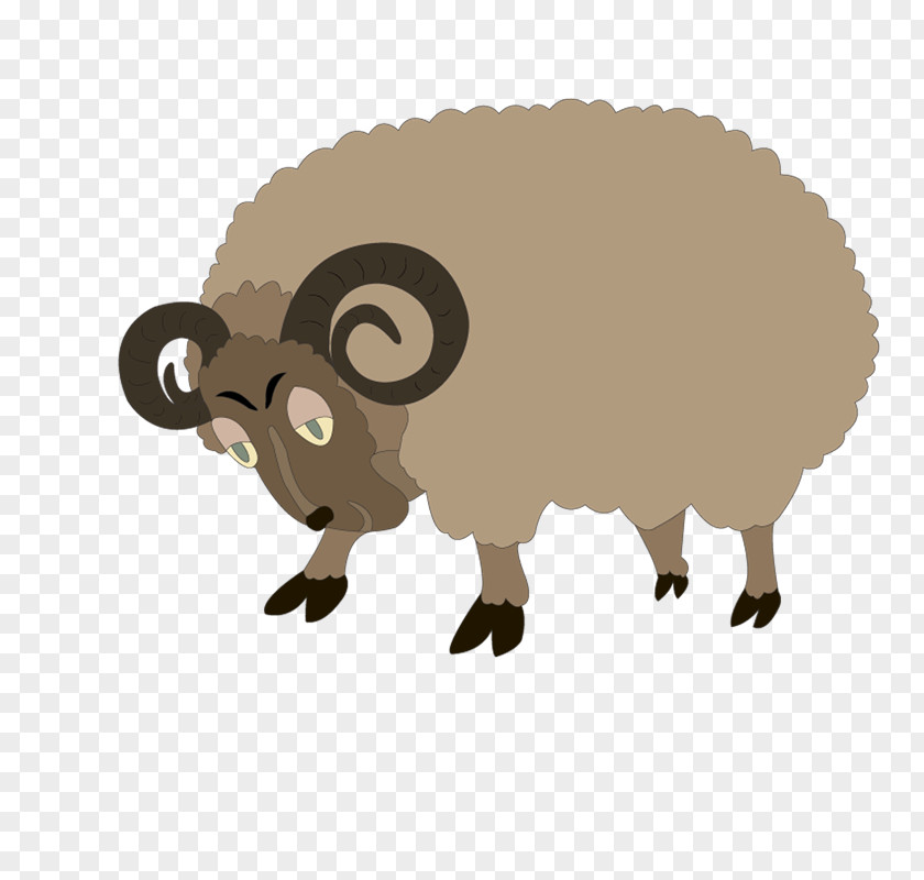Brown Goat Sheep Drawing Clip Art PNG