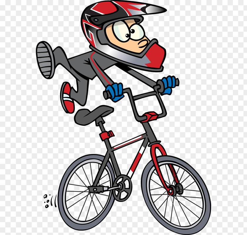 Cartoon Motorcycle BMX Bike Cycling Clip Art PNG