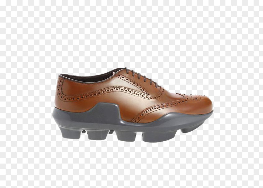 Prada Men's Casual Shoes Brown Cow Pibuluoke Shoe Cattle Leather PNG
