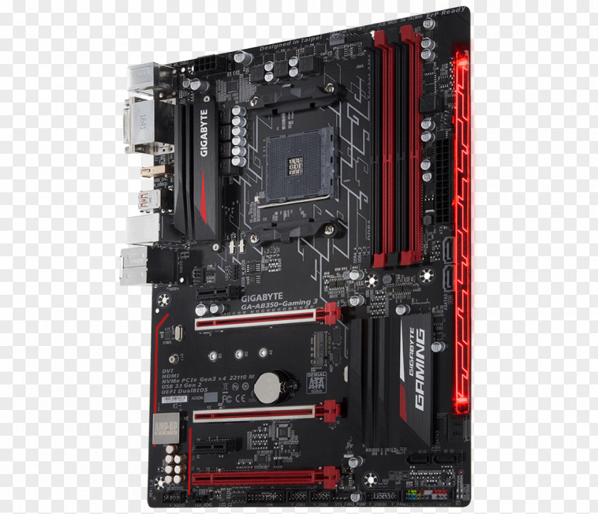 Socket AM4 ATX MSI B350 GAMING PLUS Motherboard PNG