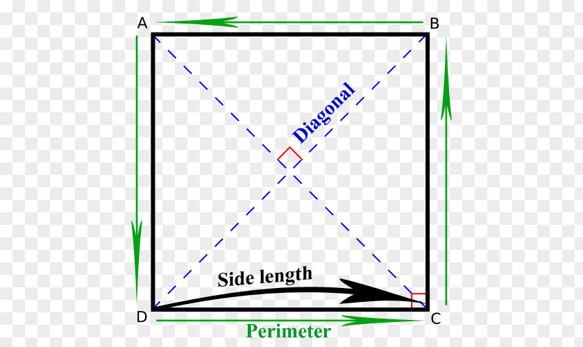 Square Area Diagonal Mathematics Triangle PNG