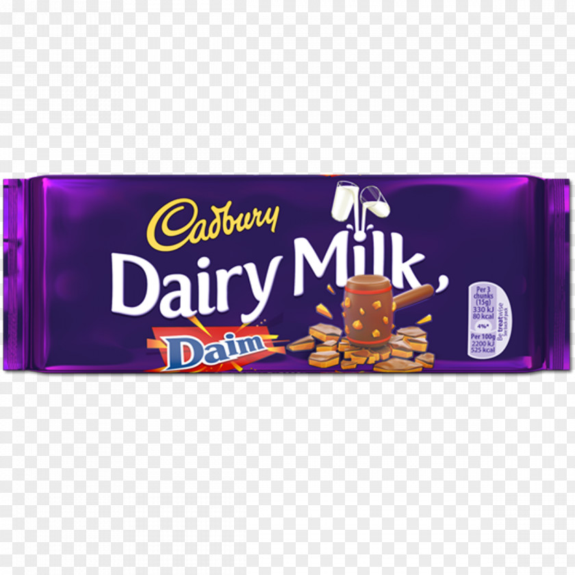Chocolate Bar Cadbury Dairy Milk Daim PNG