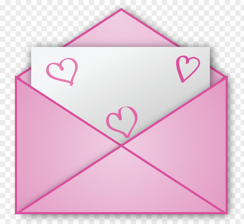 Envelope Letter Valentine's Day Heart Clip Art PNG