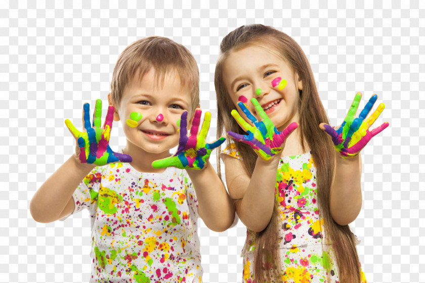 Naughty Children Fingerpaint Child Color Portrait PNG