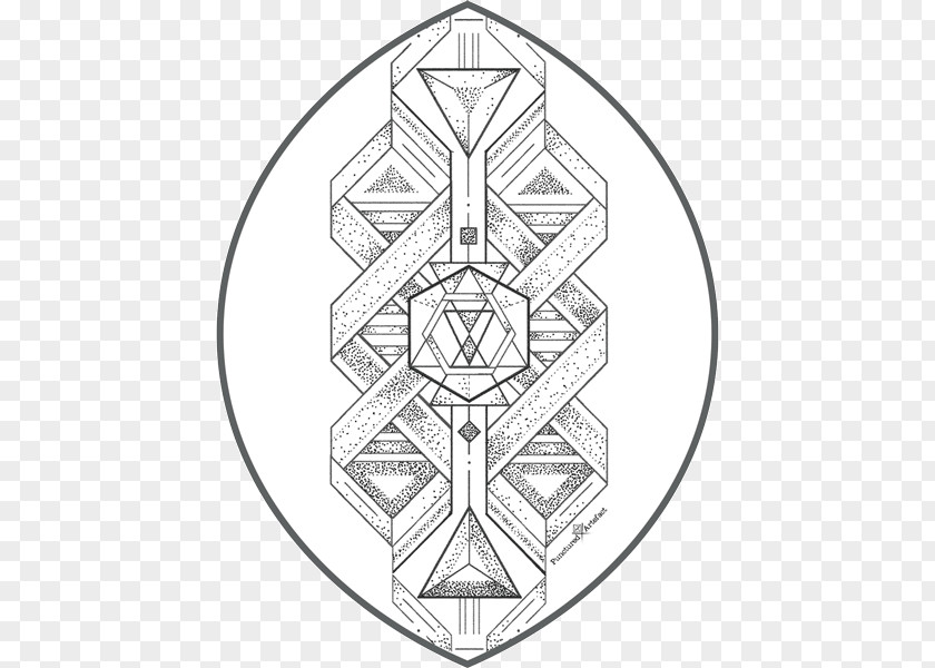 Sacred Geometry Outline Flash Line Art PNG