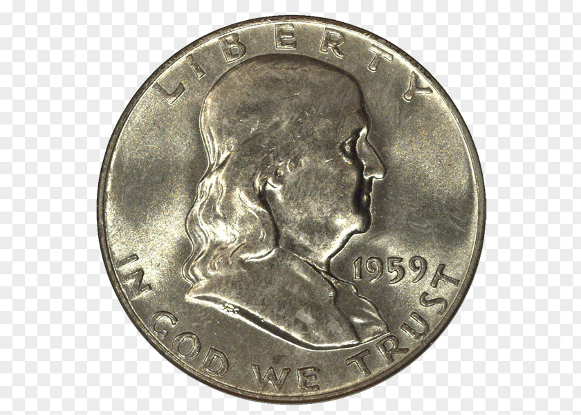 Coin Quarter Franklin Half Dollar United States PNG