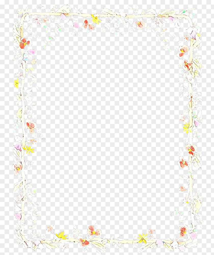 Rectangle Picture Frame Floral Background PNG