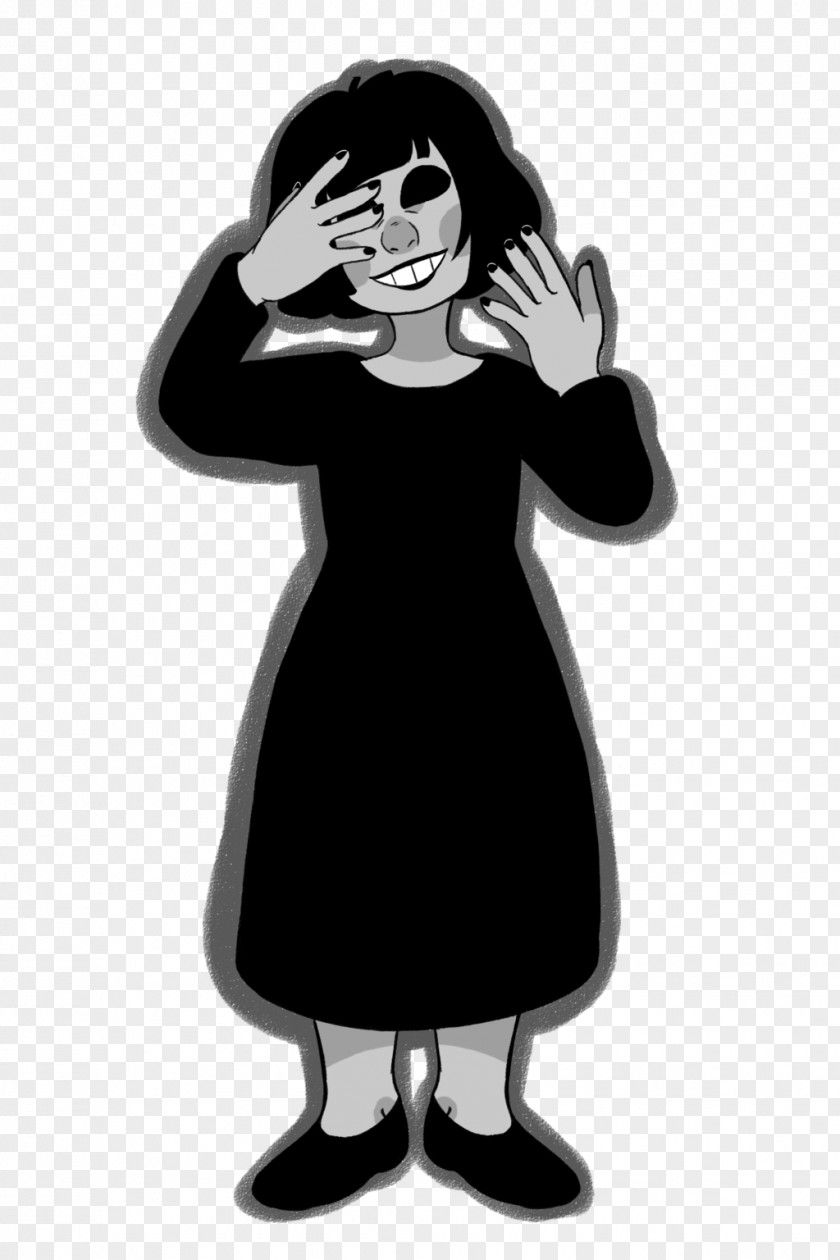 Silhouette Black Cartoon White Female PNG