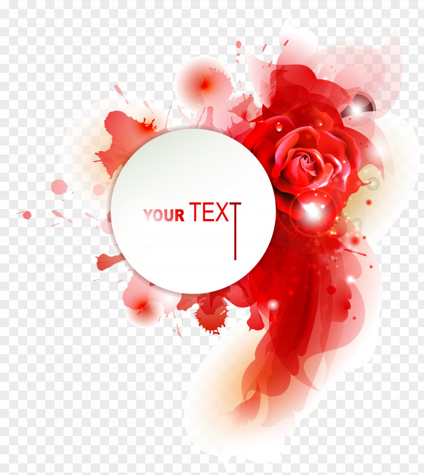 Vector Text Background Graphics Rose Flower Euclidean Clip Art PNG