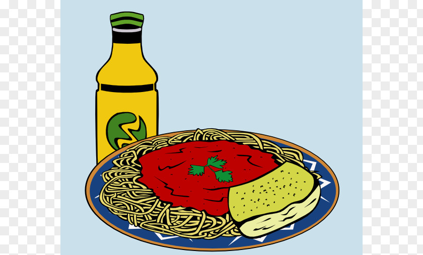 Ff Cliparts Spaghetti With Meatballs Pasta Marinara Sauce Italian Cuisine Garlic Bread PNG
