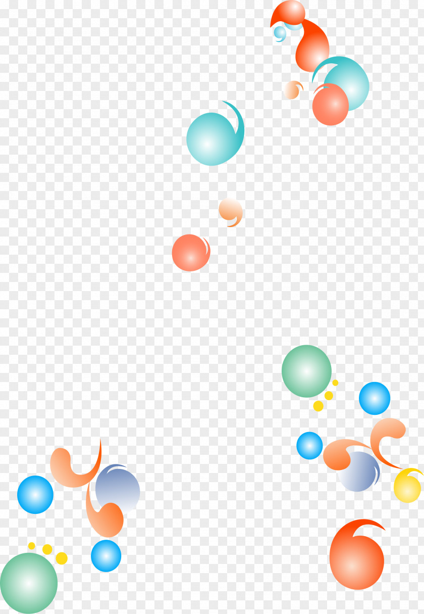 Hand Drawn Colorful Circle Comma Designer Clip Art PNG