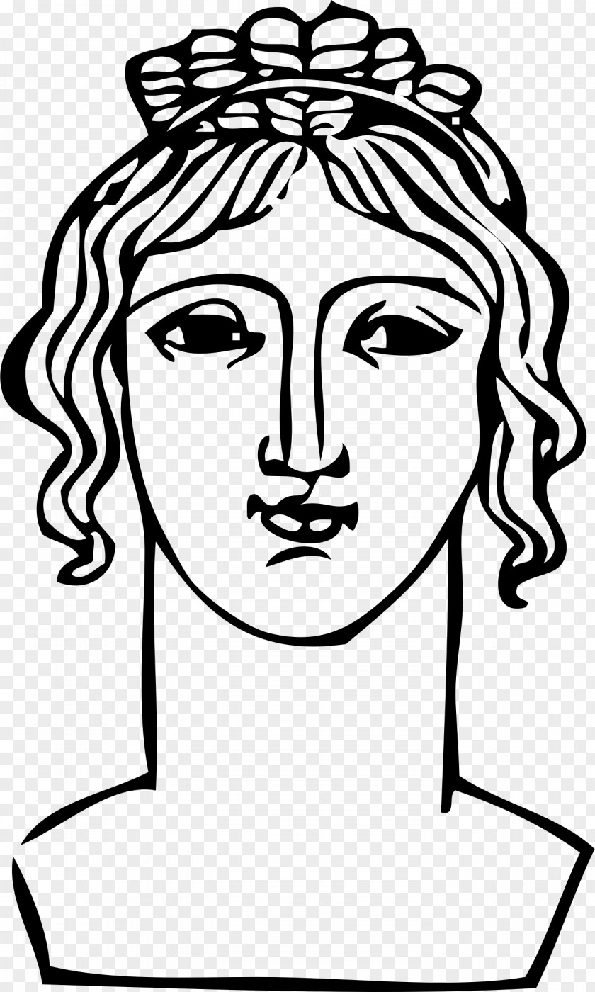 Ancient Greece Hairstyle Clip Art PNG