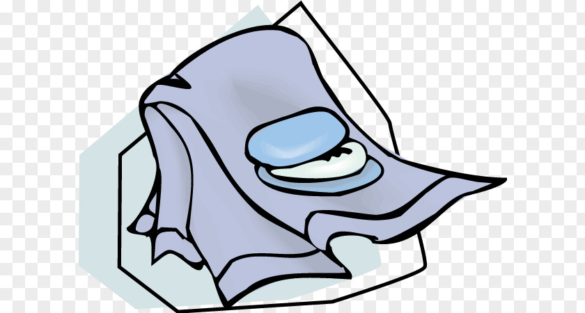 Cartoon Blue Towel Soap Vector Clip Art PNG