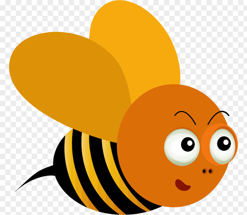 Comic Style Honey Bee Clip Art PNG