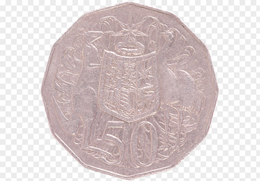 Silver Australian Fifty-cent Coin Australians PNG