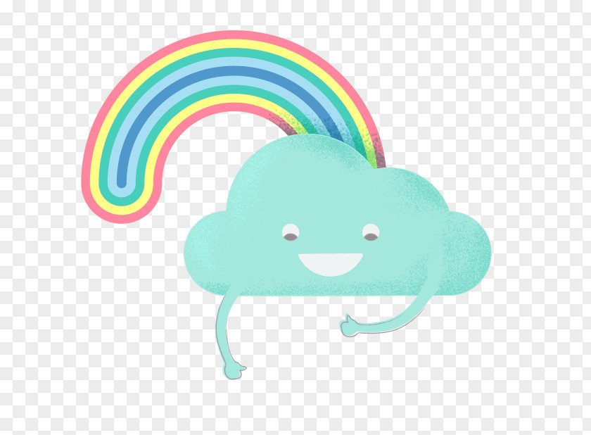 Cloud Rainbow Cartoon Vertebrate Animal Clip Art PNG