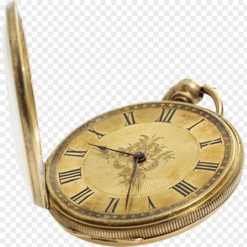 Pocket Watch Clock Gold PNG