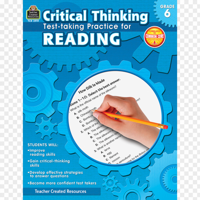 Student Critical Thinking: Test-Taking Practice For Reading, Grade 6 Thinking Math, PNG