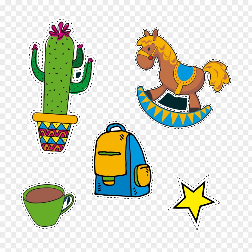 Trojan Cactus Bags Horse Child Clip Art PNG