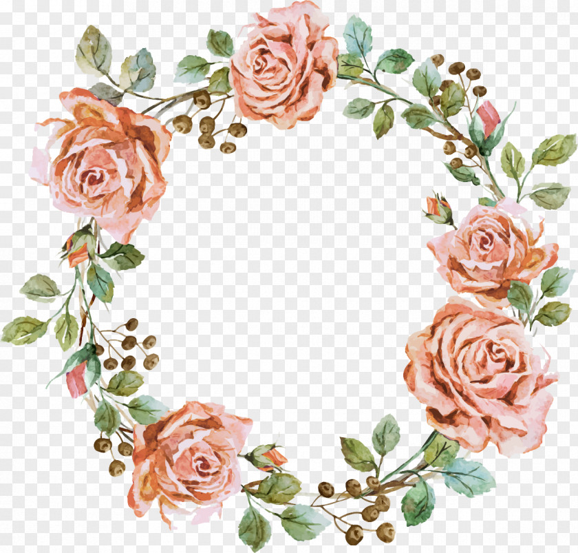 Watercolour Floral Wreath Flower Stock Photography PNG