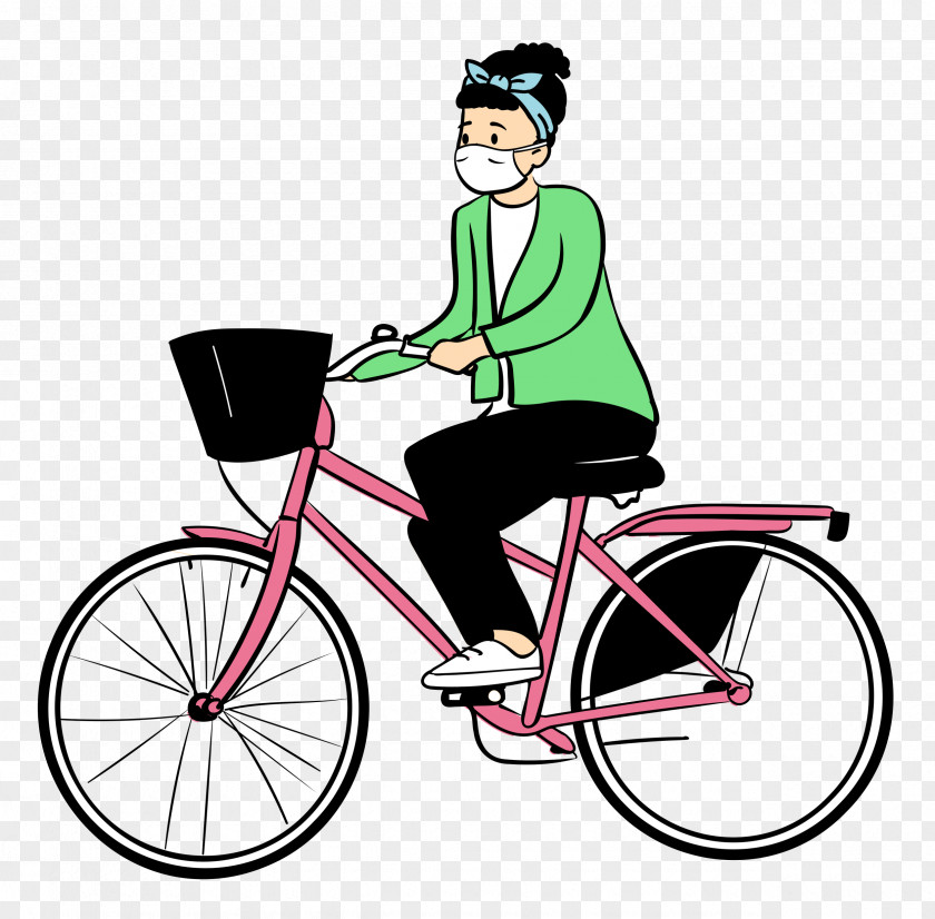 Woman Bicycle Bike PNG