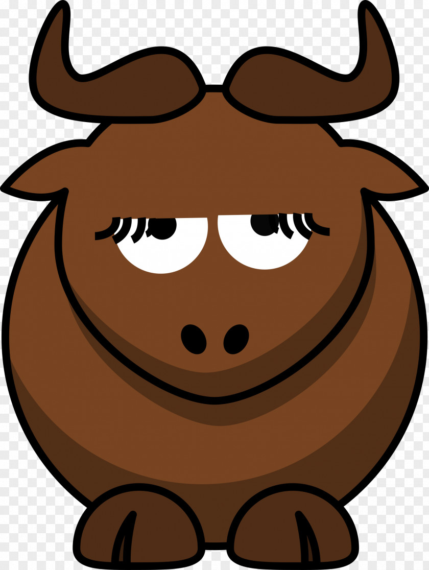 Blue Wildebeest Drawing Antelope Clip Art PNG