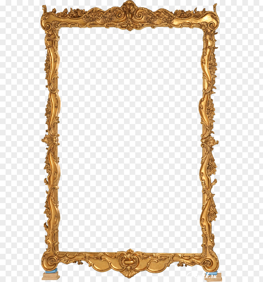 Gold Frame Picture Mirror Clip Art PNG