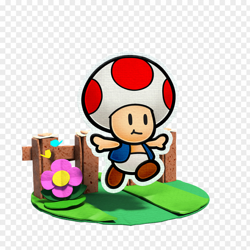 Mario Super Paper Bros. Mario: Color Splash Toad PNG