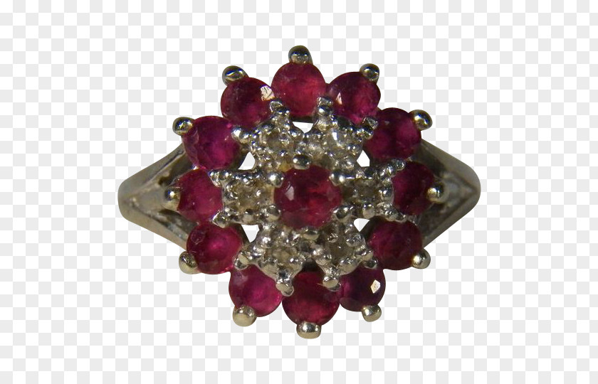 Ruby Brooch Jewellery Diamond Magenta PNG