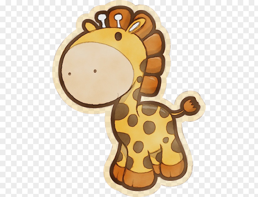 Baby Giraffes Cuteness Cartoon Drawing PNG