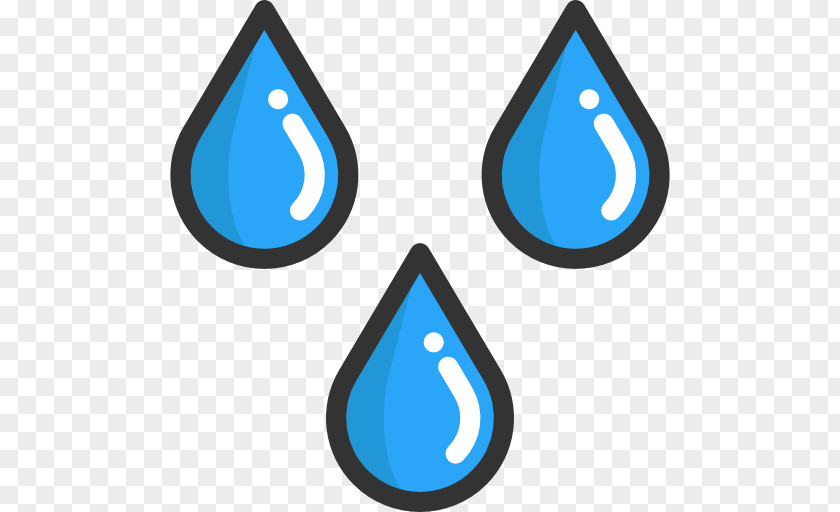 Blue Water Drop Rain Icon PNG