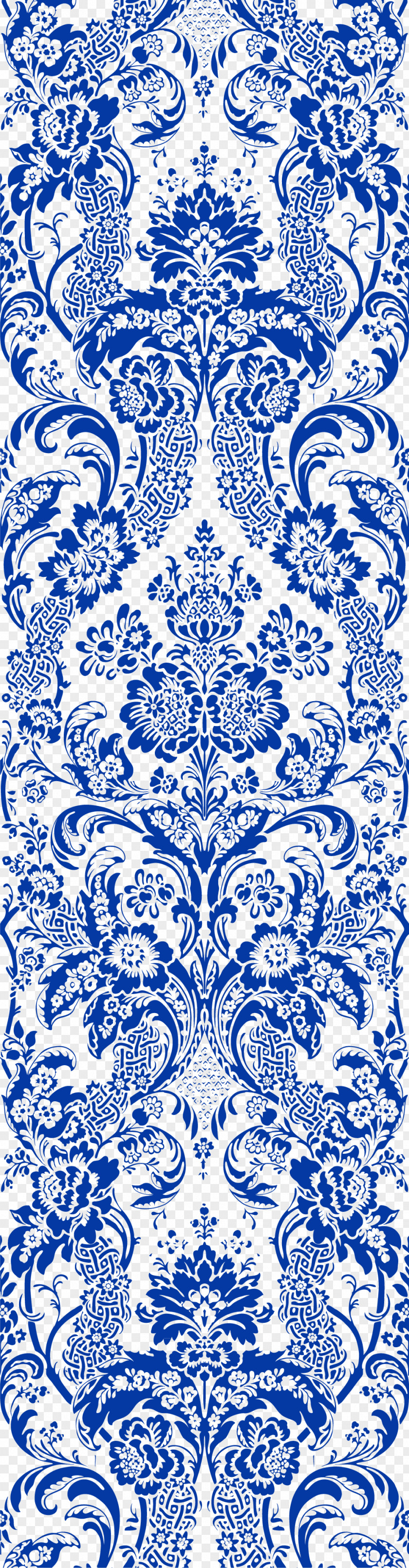 Classical Chinese Blue And White Porcelain Pattern Shading Peony Huadi Pottery Moutan PNG