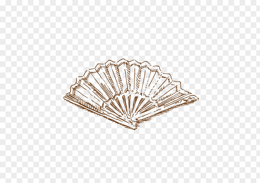 Hand-painted Folding Fan Hand Drawing PNG