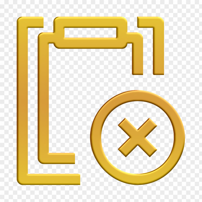 Symbol Yellow App Icon Clipboard Essential PNG
