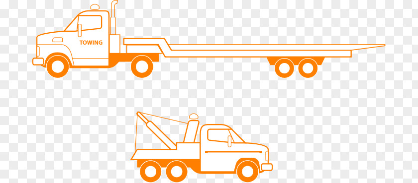 Tow Truck Car Semi-trailer Flatbed PNG