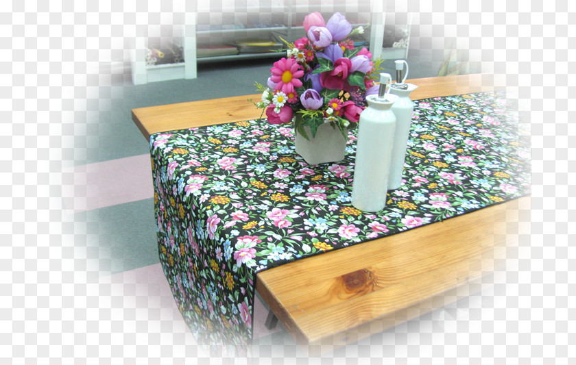 Table Runner Floral Design Plastic PNG