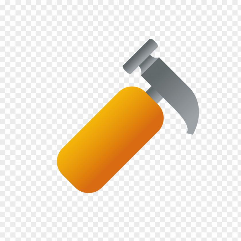 Yellow Small Gas Bottle Angle PNG