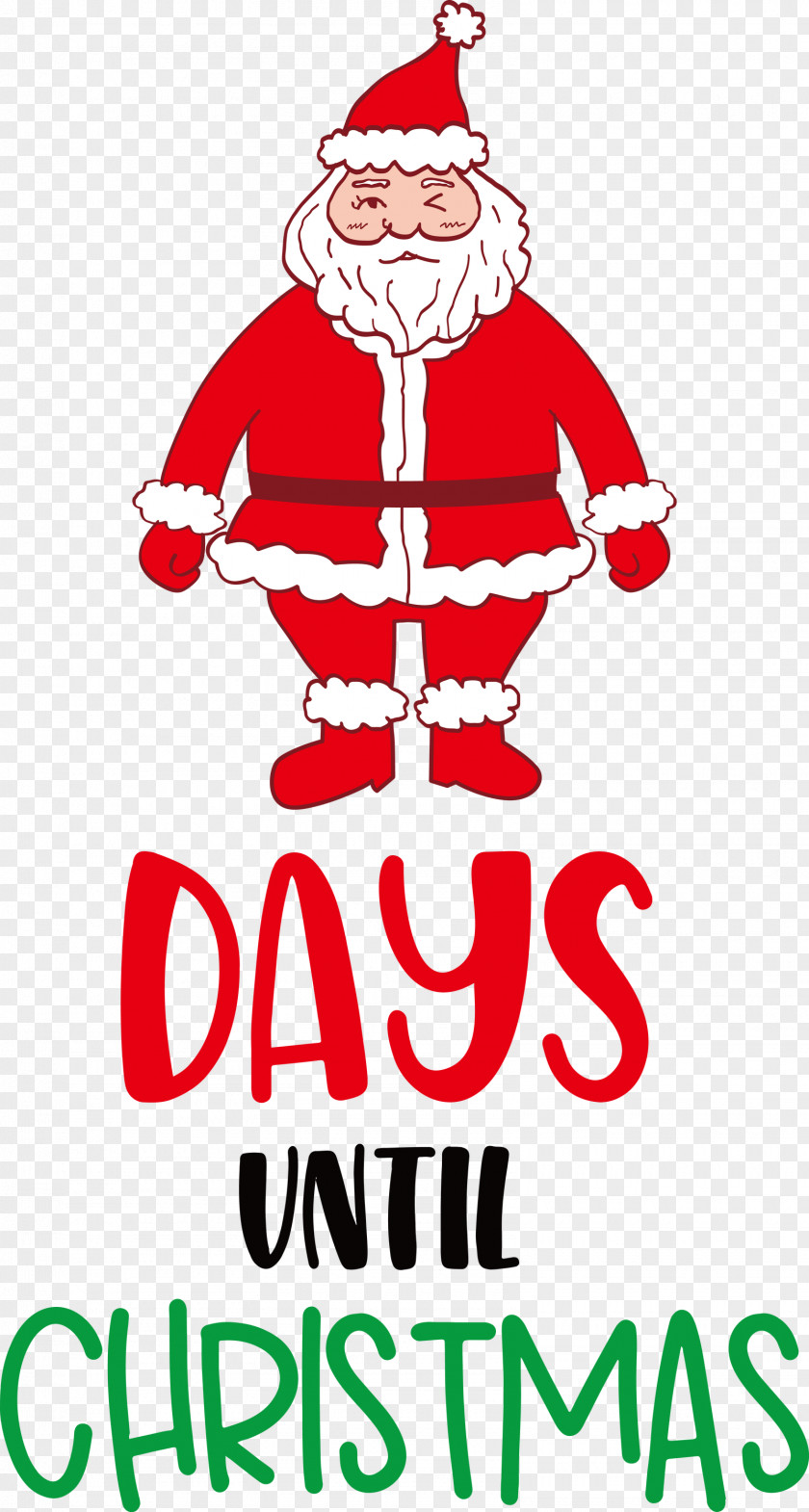 Days Until Christmas Santa Claus PNG