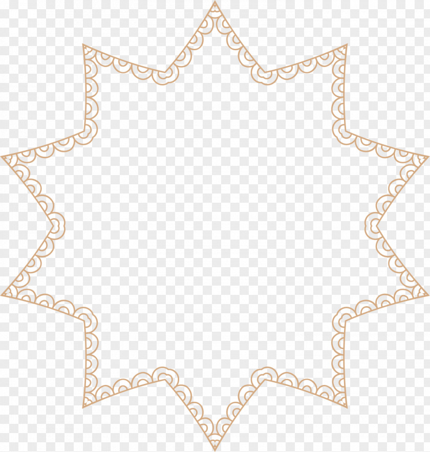 Lace Star Logo Necklace Pattern PNG