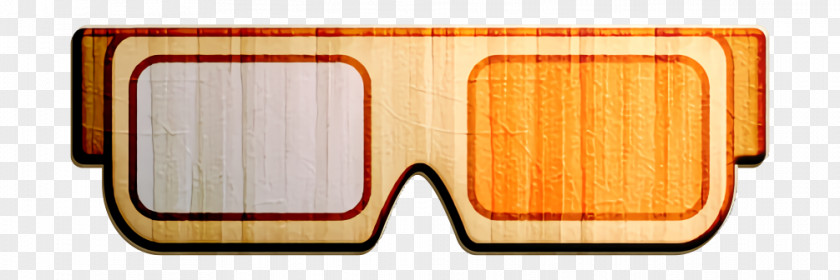 Rectangle Glasses Movie Icon PNG